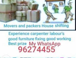 House villa shifting carpenter services hf