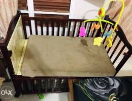 wooden cott with door new mattress never u...