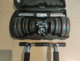 20 kg Dumbell Set with one additional bar ...