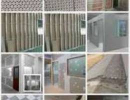 We do GRC, GYPSUM & cement board partition...