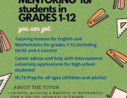 Online Tutor for Math and English and IELT...