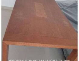 wooden dininb table