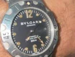 ساعة bvlgari موديل رجالي أصلي باللون الأسو...