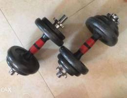 20 Kg Dumbbells + Barbell