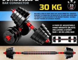 Plastic 30 Kg Dumbbells and Babbell Conect...