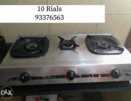 Gas stove three burner rinnai