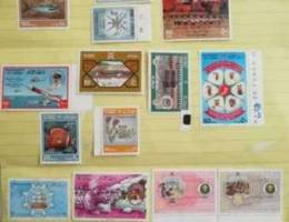 Omani post stamps from 25 paisa to 1 Ro