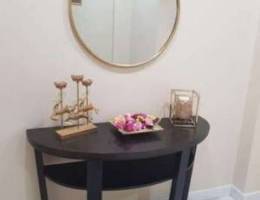 Console table with mirror