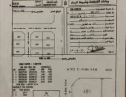 ارض رزات مربع أ ركنيه ومساحتها 605 متر