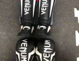 Venum Gloves and shin guards