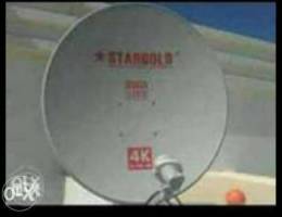 Dish Antenna fixing nilesat Arab osn Airte...