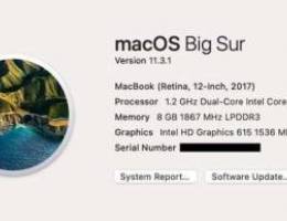 MacBook Retina, 12-inch 2017 8GB RAM 256GB...