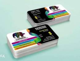 print and deliver business cards and Lette...