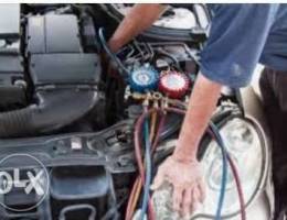 Car ac sensor change and gass refil