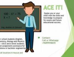 Math/english/physics/chemistry tutor avail...