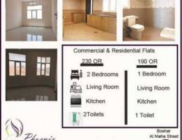 residential and commercial flat for rent