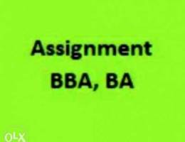 Assignment BBA, BA