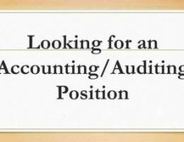 Female looking for an Accounting/Auditing ...