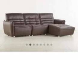 Sofa - 3 seat leather Brown - Home Center ...