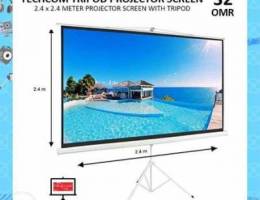 Techcom Tripod Projector Screen 2.4m x 2.4...