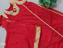 Full red hyderabadi suit for 10 year old g...