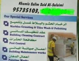 Cleaning &Marble grinding polish تنظيف وتل...