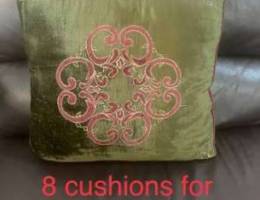 Beautiful luxury cushions bottle green col...