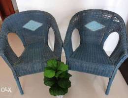 Garden chairs and baskets
