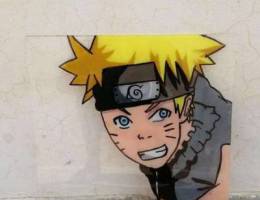 Naruto uzumaki acrylic glass painting