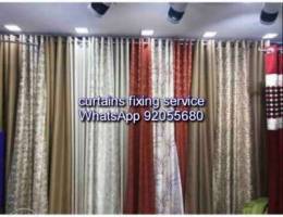 تثبيت الستائر/ curtains fixing