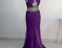 Purple evening dress
