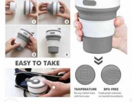 Silicon adjustable size portable coffee mu...