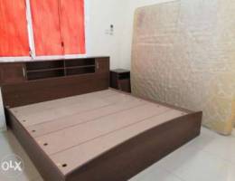 Bed+mattresses+small table(urgent sale)