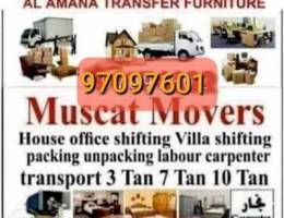 muscat movers and Packers house office shifting transport furniture