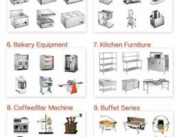 Restaurant and coffee shop equipments. delivery available