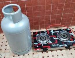 Gas cylinder with mr light two barnal glass stove for sale