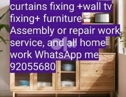 carpenter,furniture repair,fix/shifthing/curtains, tv fix in wall/ikea