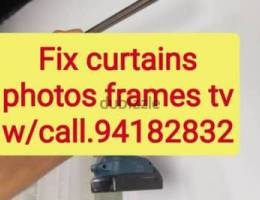 curtains fixing house service all type fixing service w/call. 94182832