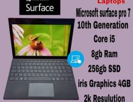 MICROSOFT SURFACE PRO-7 CORE I5 4GB RAM 128GB SSD TOUCH SCREEN 10th. .