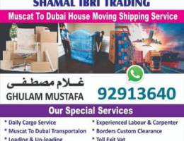Muscat to Dubai House Moving Packing Company Door To Door Service