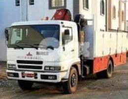 رافعة شاحنة هياب متاحة للإيجار  أي مكان Hiab Truck Available For Rentn