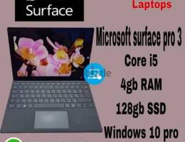 MICROSOFT SURFACE PRO-3 CORE I5 4GB RAM 128GB SSD 12 INCH TOUCH SCREEN