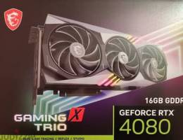 New MSI GeForce RTX 4080 16GB GAMING X TRIO Graphics Card