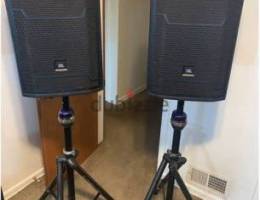 سماعتين   2Two JBL PRX712 Power pa speakers With Two Ultimate Speaker