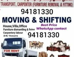 Muscat Movers and packers House office furniture fixing bast transport