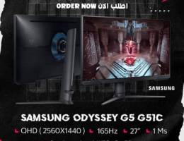 Samsung Odyssey G5 2K 165Hz 1Ms Gaming Monitor - شاشة جيمينج !