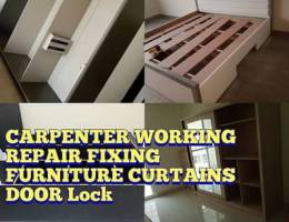 CARPENTER working repair fixing door locks also furniture curtains
