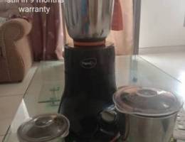 Mixer and Grinder - Warranty 9 months