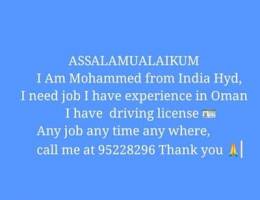 Assalamualaikum Sir / Madam, I am Driver from India,