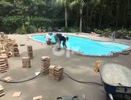 تجديد المسبح (Tiles work, Waterproofing)